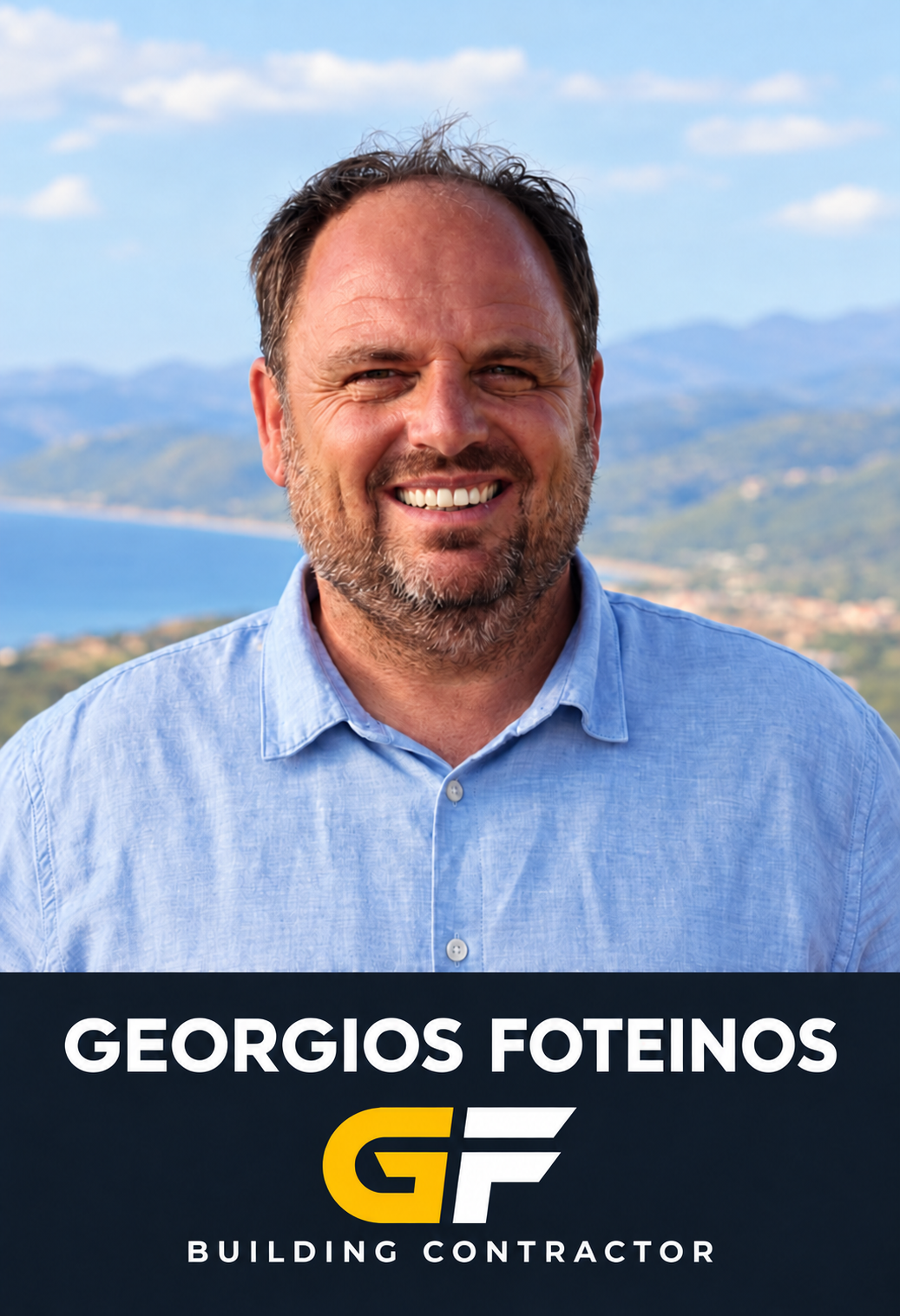Portrait of Georgios Foteinos, GF Construction building contractor.